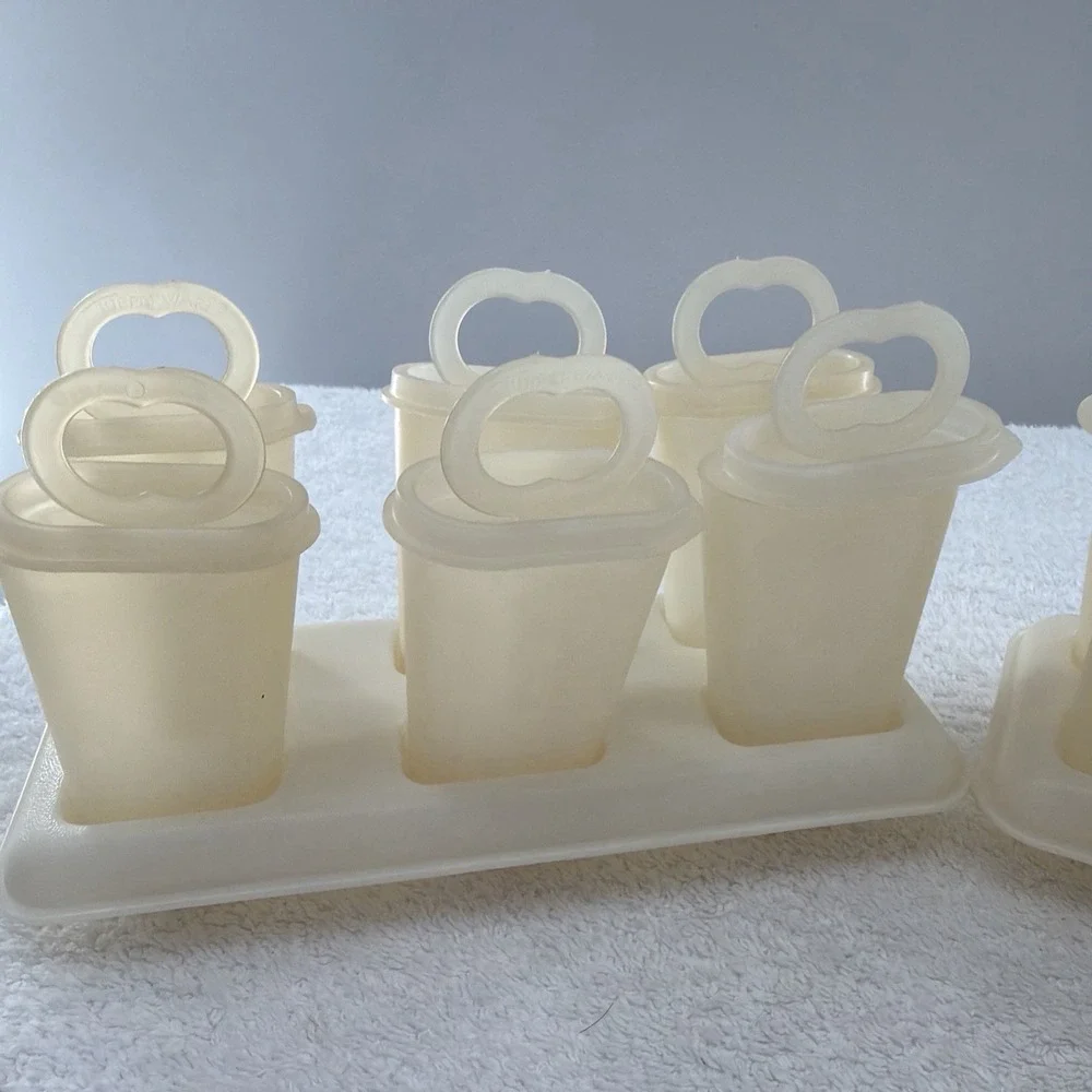 Vintage Tupperware Popsicle Freezer Pop Makers 2 Sets 12 Molds 2 Trays Complete